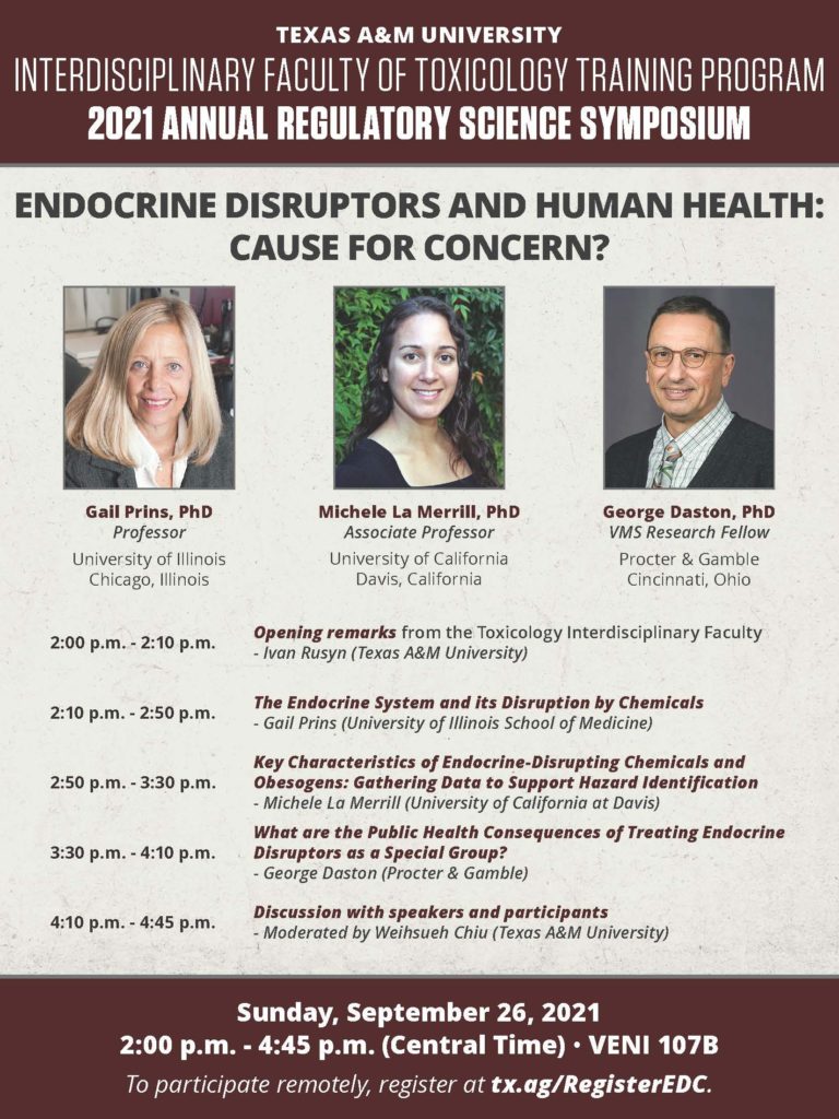 2021 Endocrine Disruptors and Human Health symposium flyer